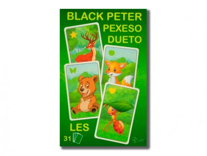 Černý Petr / Pexeso / Dueto - hry 3v1 na téma LES skladem