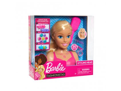 Barbie česací hlava - blonďatá