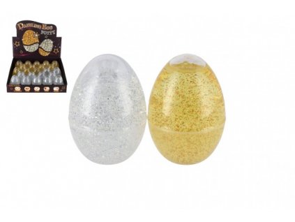 Sliz - hmota vejce třpytivé glitter 7cm 2 barvy (1 ks)