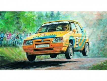 Model Kliklak Škoda Favorit Rallye 96 13,5x6,7cm skladem