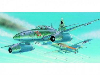 Model Messerschmitt ME 262 B-1a/U1 1:72 14,7x17,4cm skladem