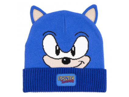 Pletená čepice s oušky Sonic