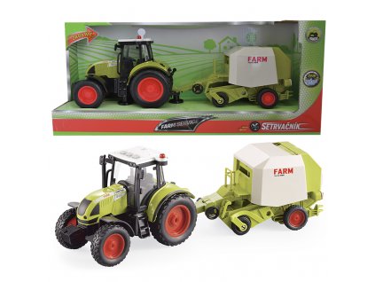 Farm service - Traktor s přívěsem 1:16