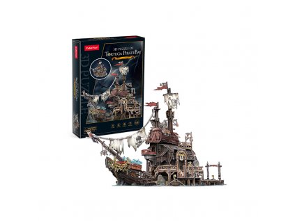 CubicFun - Puzzle 3D Pirátský přístav Tortuga 218 dílků