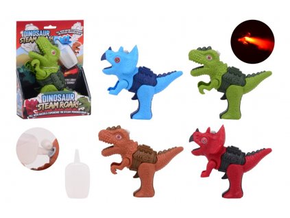 Figurka dinosaura chrlící páru se světlem a zvukem