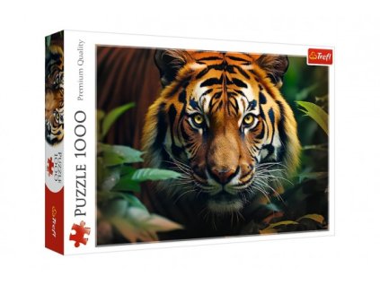 Puzzle Divoký Tygr 1000 dílků 68,3x48cm v krabici 40x27x6cm