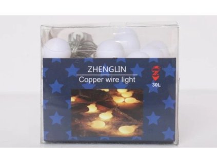 Vánoční LED perly, 30diod, teplá bílá