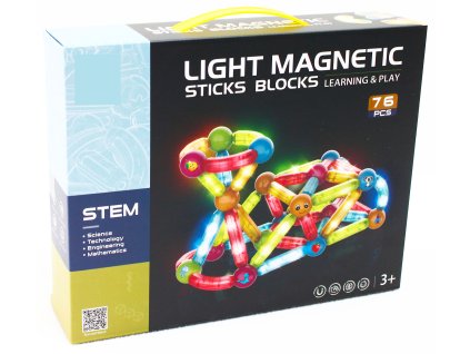 Magnetická svítící stavebnice 76 ks skladem