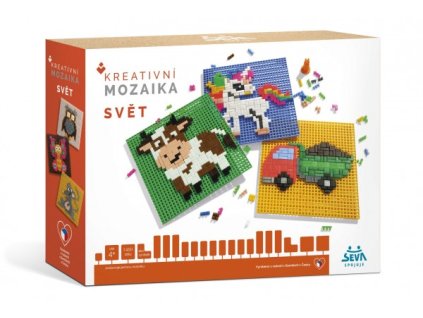 Kreativní mozaika Svět plast 1450 dílků v krabici 31,5x22,5x7cm