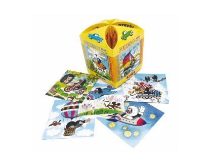 Pexeso Krtek MAXI papírové společenská hra 40 velkých kartiček v krabičce 8x8x9cm