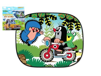 Sluneční clona do auta Krtek 44x36cm 2ks mix druhů v sáčku