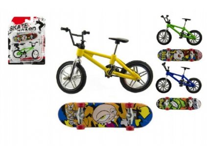 Kolo + skateboard prstový šroubovací plast 10cm asst mix druhů na kartě