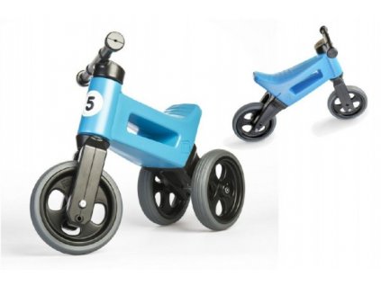 Odrážedlo FUNNY WHEELS Rider Sport modré 2v1, výška sedla 28/30cm nosnost 25kg 18m+ v sáčku