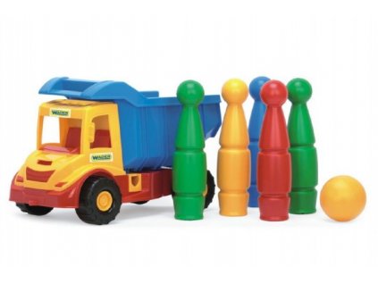Auto multitruck s kuželkami plast 37cm asst 2 barvy v síťce 12m+ Wader