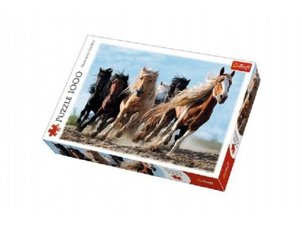 Puzzle Cválající koně 1000 dílků 68,3x48cm v krabici 40x27x6cm