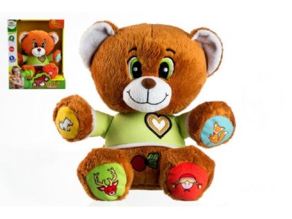 Medvěd Vojtík pohádkový česky mluvící plyš 30cm na baterie