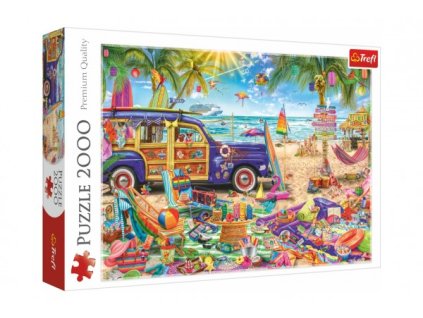 Puzzle Tropická dovolená 96,1x68,2cm 2000 dílků v krabici 40x27x6cm