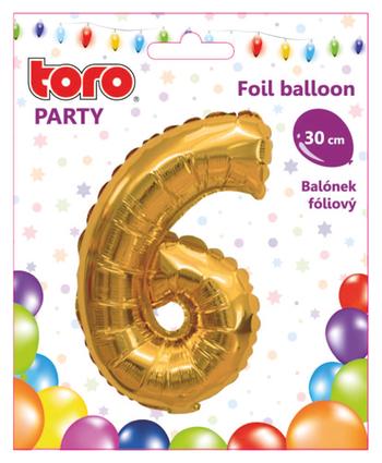 TORO BALÓNEK ČÍSLICE - MATNĚ ZLATÁ číslo: 6