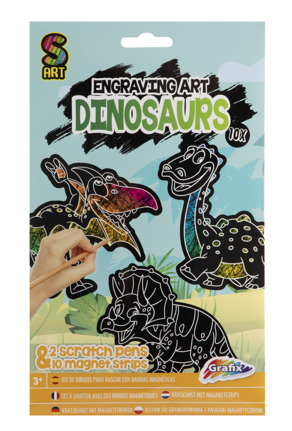 RMS Vyškrabávací magnety Víly + Dinosauři skladem Typ: Dinosaurus