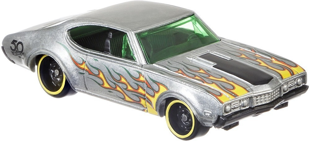 Mattel Hot Wheels '68 Olds 442 - ZAMAC Výroční model 50 let 5/8 FRN28