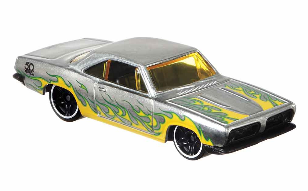 Mattel Hot Wheels '68 Plymouth Barracuda Formula S - ZAMAC Výroční model 50 let 3/8 FRN26