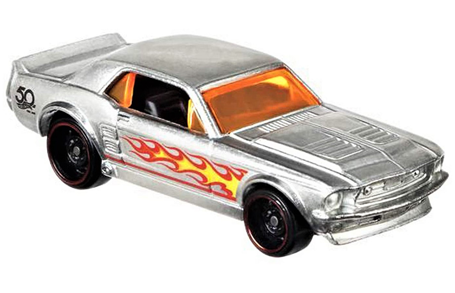 Mattel Hot Wheels '67 Ford Mustang Coupe - ZAMAC Výroční model 50 let 1/8 FRN24