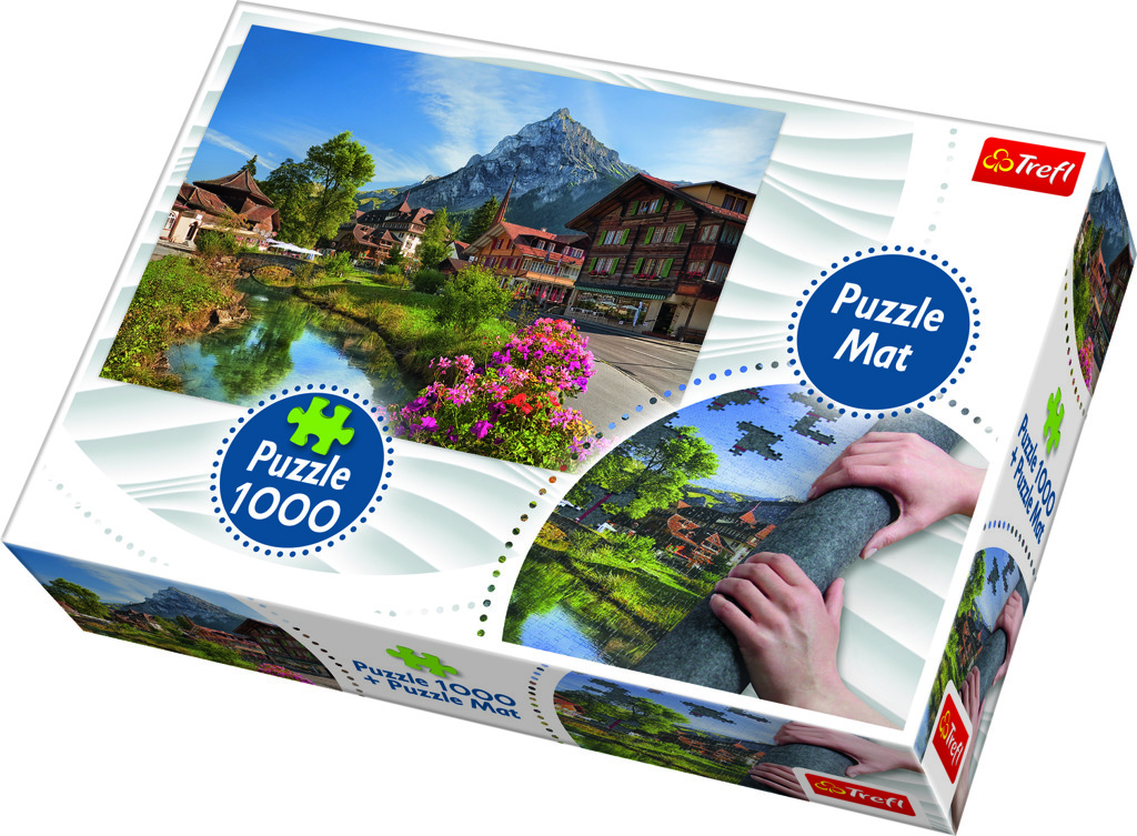 Trefl Puzzle Alpy v létě 1000 dílků podložka na stavění