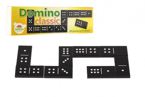 Levně Teddies Domino Classic 28ks společenská hra plast v krabičce 21x6x3cm