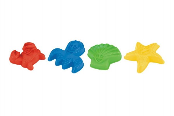 Formičky na písek plast 12cm 4ks v síťce Wader