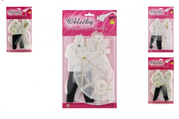 Teddies Šaty/Oblečky na panenky/panáček asst na kartě 21x38cm