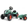 Traktor šlapací farmářský tmavě zelený Vintage