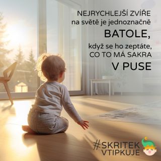 #vtip dne :) Každý rodič už jistě zažil... Vidíte, jak váš pidižvík něco přežvykuje, zavoláte na něj a on jen zrychlí tak,...