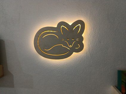 Dřevěná lampička - LIŠKA