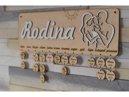 Rodinný kalendář - siluleta