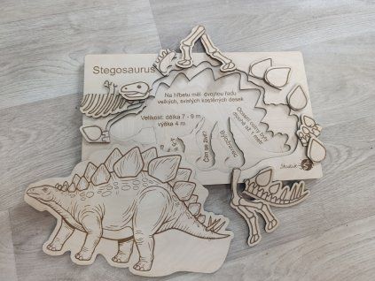 Stegosaurus - vkládací puzzle