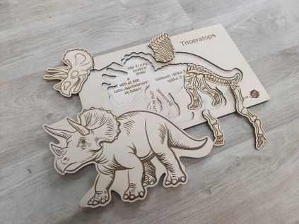 Triceratops - vkládací puzzle