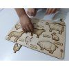 Stopy zvířat z FARMY - puzzle, vkládačka