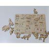 Stopy zvířat z LESA - puzzle, vkládačka
