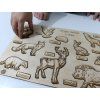 Stopy zvířat z LESA - puzzle, vkládačka