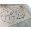Mapa ČR - kraje a řeky - vkládací puzzle