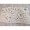 Mapa ČR - kraje a řeky - vkládací puzzle