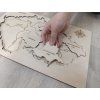 Mapa ČR - kraje a řeky - vkládací puzzle