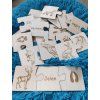Dřevěné puzzle - stopy lesních zvířat