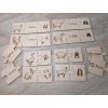 Dřevěné puzzle - stopy domácích zvířat