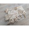 Triceratops - vkládací puzzle