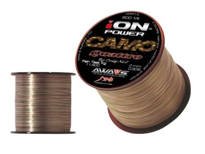 AWA-S vlasec Ion Power Camo Quattro 600M (Průměr 0,286 mm)