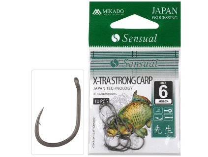 Mikado háček - SENSUAL - X-TRA STRONG CARP - 10 ks (Varianta vel. 10)