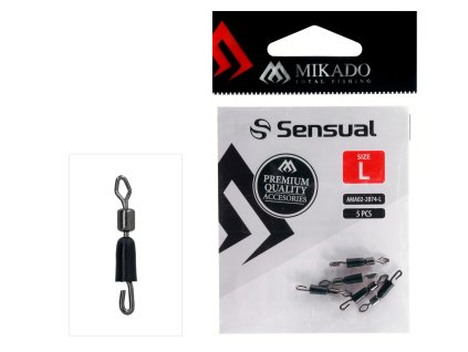 Mikado karabina rychlospojka s obratlíkem- 5 ks (Varianta vel. L)