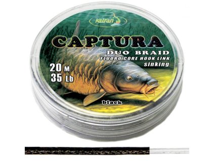 Katran Ztužená návazcová šňůrka Duo braided hook links CAPTURA 20m (Velikost 30 lb)