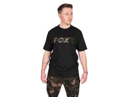 Fox Black/Camo Logo T-Shirt (Varianta Black / Camo Logo T SMALL)
